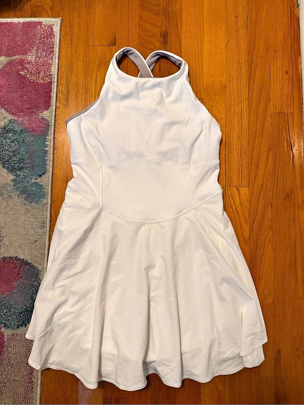lululemon Court Crush Dress Women's Tennis Dress White Size 10